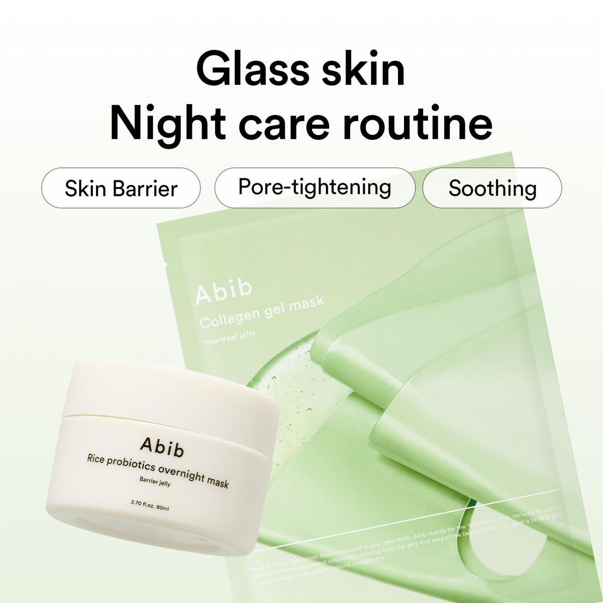 Abib Collagen Gel Mask hydrogel sheet delivers nutrients gently.