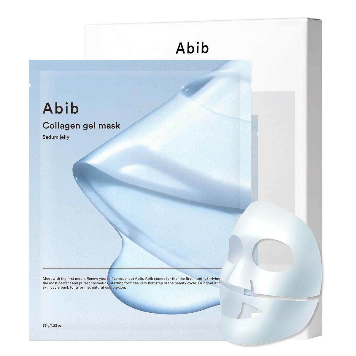 Abib collagen gel mask Sedum Jelly four-sheet pack for intense hydration.