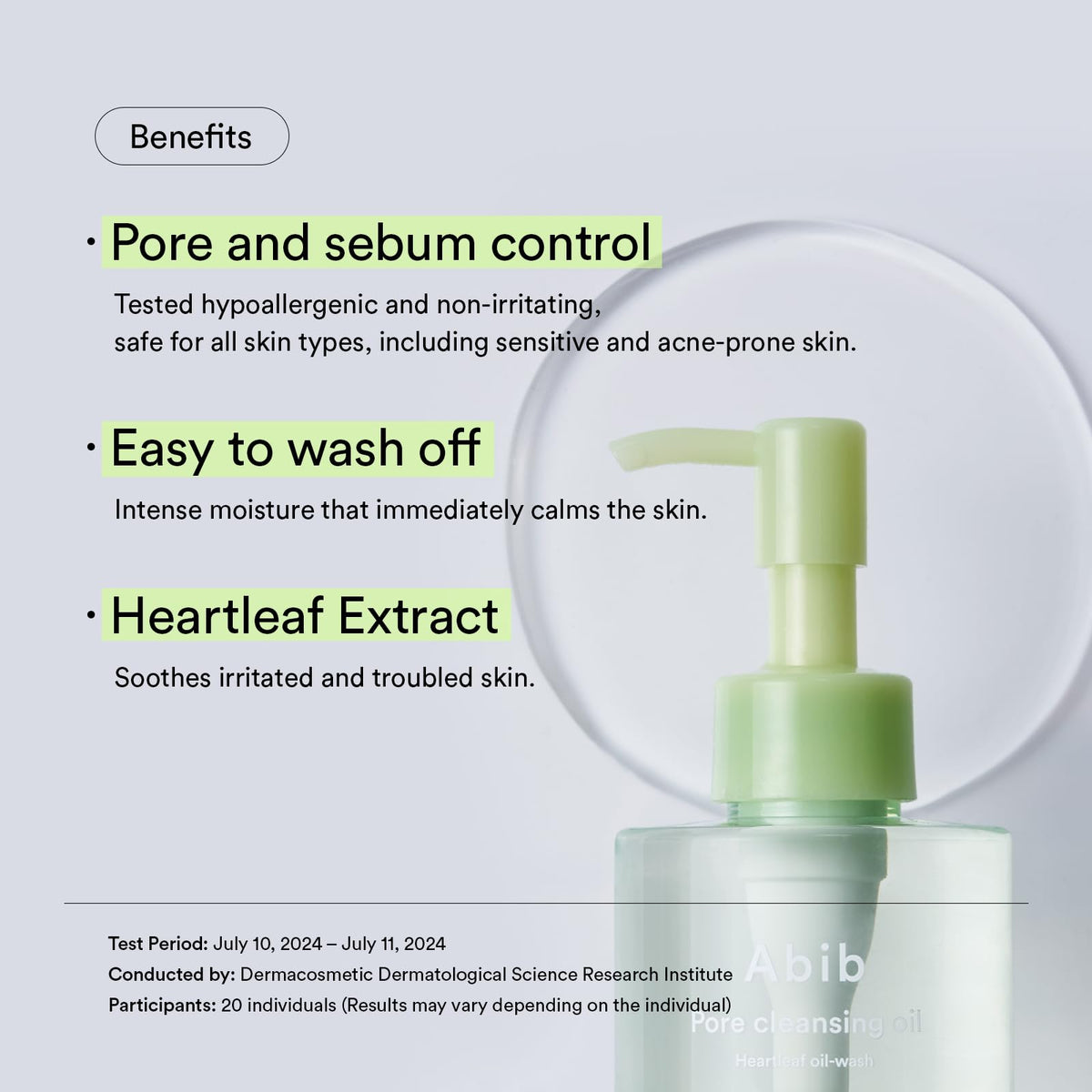 Abib 200 ml bottle design for long-lasting daily cleansing.