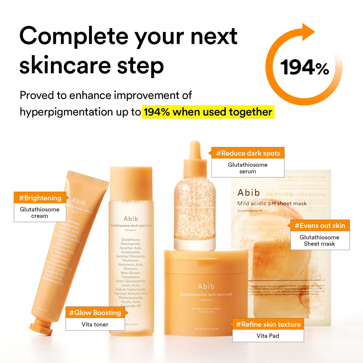 Abib Glutathiosome Cream Vita Tube skin application with a hydrated look
