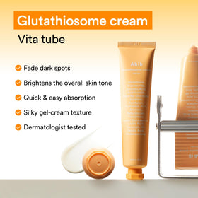 Abib Glutathiosome Cream Vita Tube texture closeup highlighting rich cream