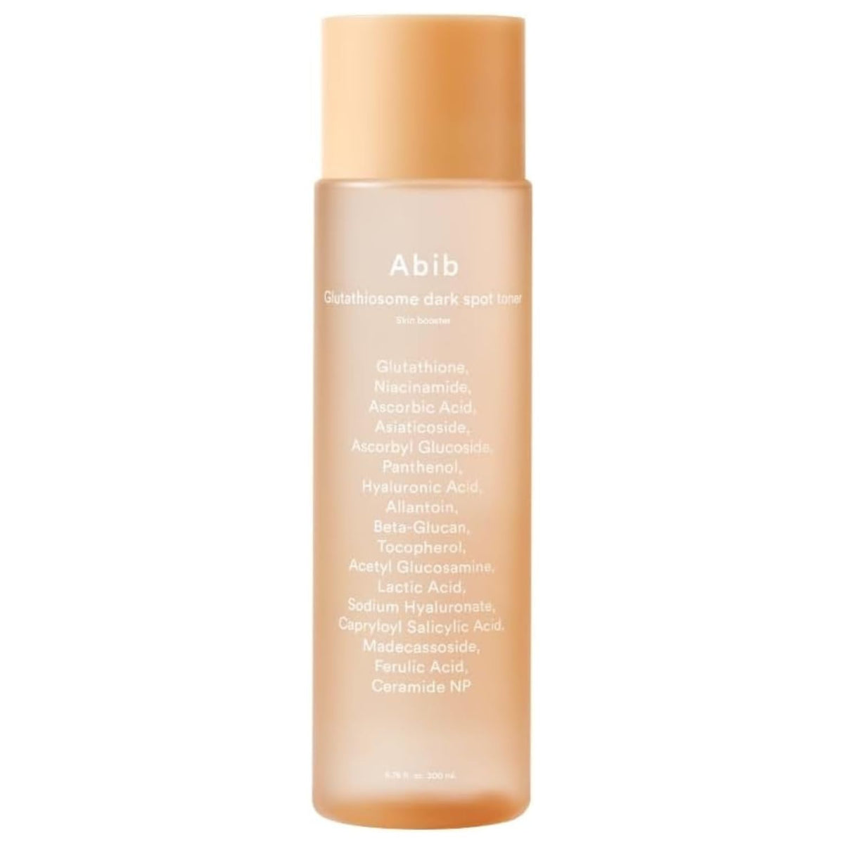Abib Glutathiosome Dark Spot Toner bottle front promotes even skin tone