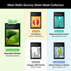 Abib gummy sheet adhesion technology closeup demonstrates strong hold for even absorption