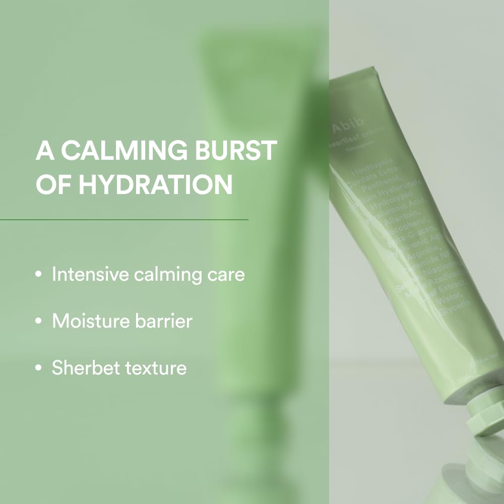 Abib Heartleaf Cream sherbet texture melts on skin for refreshing hydration