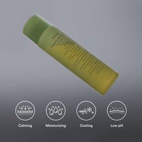 Abib Heartleaf Toner application swirl demonstrates quick absorption and a fresh feel.