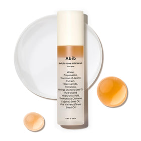 Abib Jericho Rose Mist Serum bottle with bi phase formula for hydration and glow