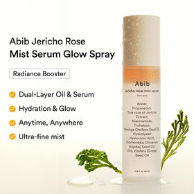 Abib Jericho Rose Mist Spritz application demonstrates quick hydration on the go