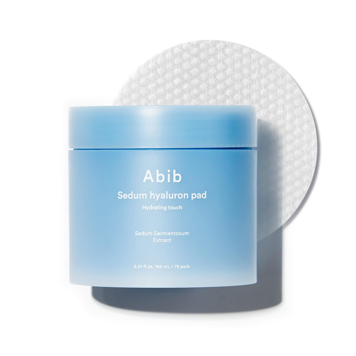 Abib Sedum Hyaluron Pad Hydrating Touch 75 pads provide daily moisture and gentle exfoliation.