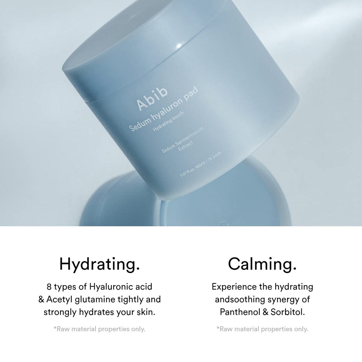 Abib Sedum Hyaluron Pad Hydrating Touch supports skin barrier during daily care.