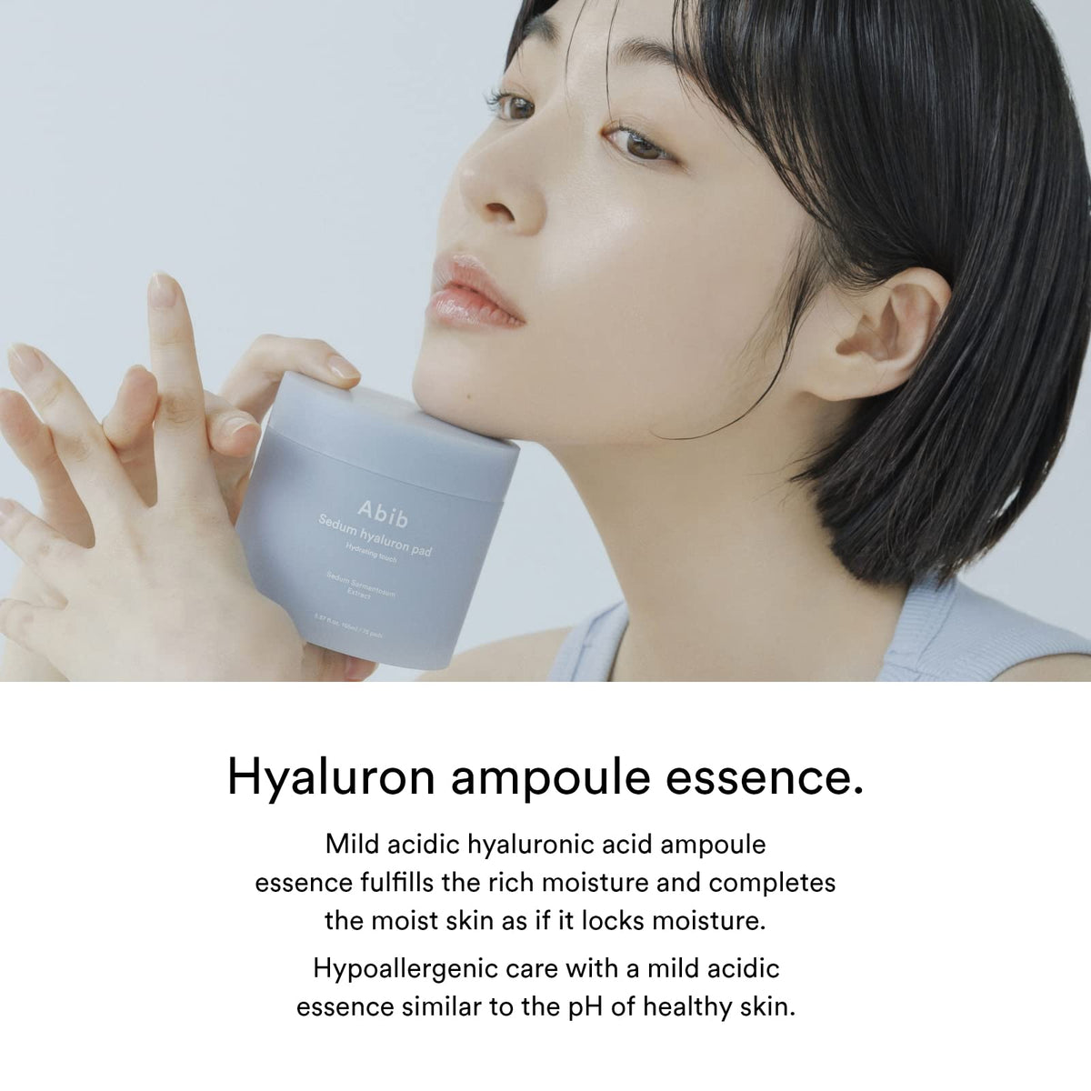 Abib Sedum Hyaluron Pad Hydrating Touch fragrance-free formula suitable for sensitive skin.