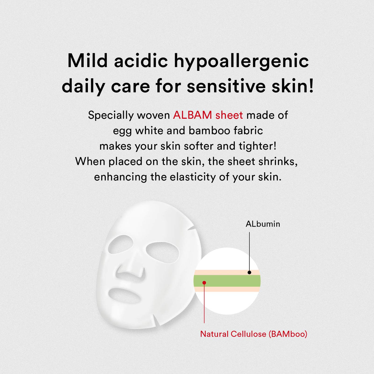 Abib sheet mask application image highlights comfortable fit and even coverage.