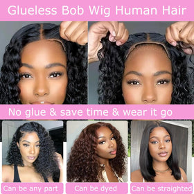 Ablvari glueless lace closure bob with 3D dome cap for secure fit.