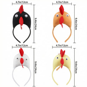 ABOOFAN rooster headband detailed stitching keeps 3D features neat
