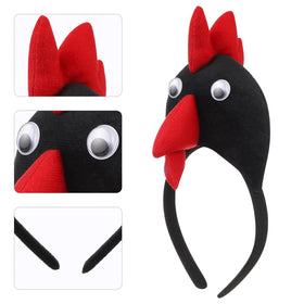 ABOOFAN rooster headband elastic wrap ensures comfortable all-day wear