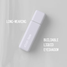 about-face Matte Fluid Eye Paint White Noise applicator enables precise, effortless application.