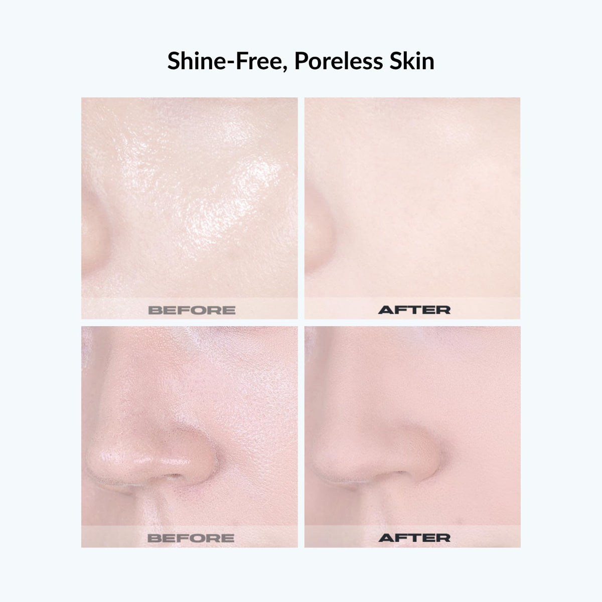 Swatch of ABOUT TONE Blur Powder Pact showing application ease.