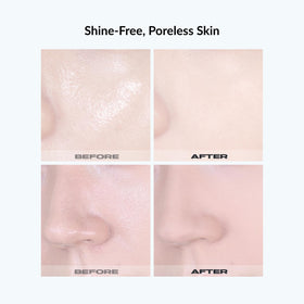 Close-up of ABOUT TONE Blur Powder Pact texture blending into skin.