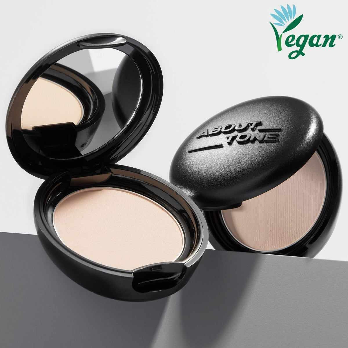 On-the-go touch-ups with ABOUT TONE Blur Powder Pact for day wear.