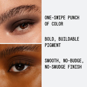 about-face Matte Fluid Eye Paint applicator enables precise control for beginners and pros
