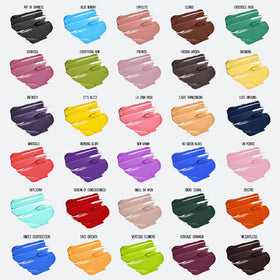 about-face Matte Fluid Eye Paint chocolate brown complements diverse skin tones across looks