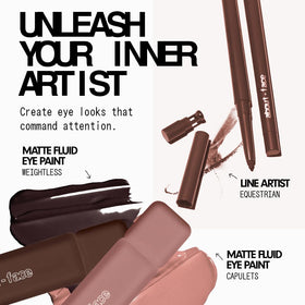 about-face Matte Fluid Eye Paint chocolate brown offers versatile day-to-night wear options