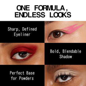About Face Darkness on eyelid delivers a long-lasting matte finish.