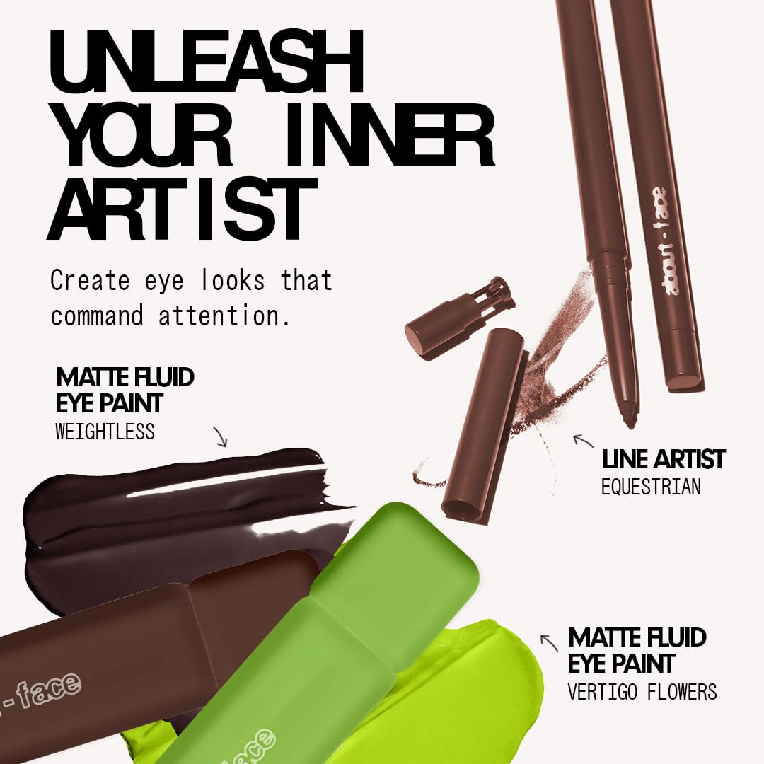 aboutface Matte Fluid Eye Paint ideal for beginners and pros