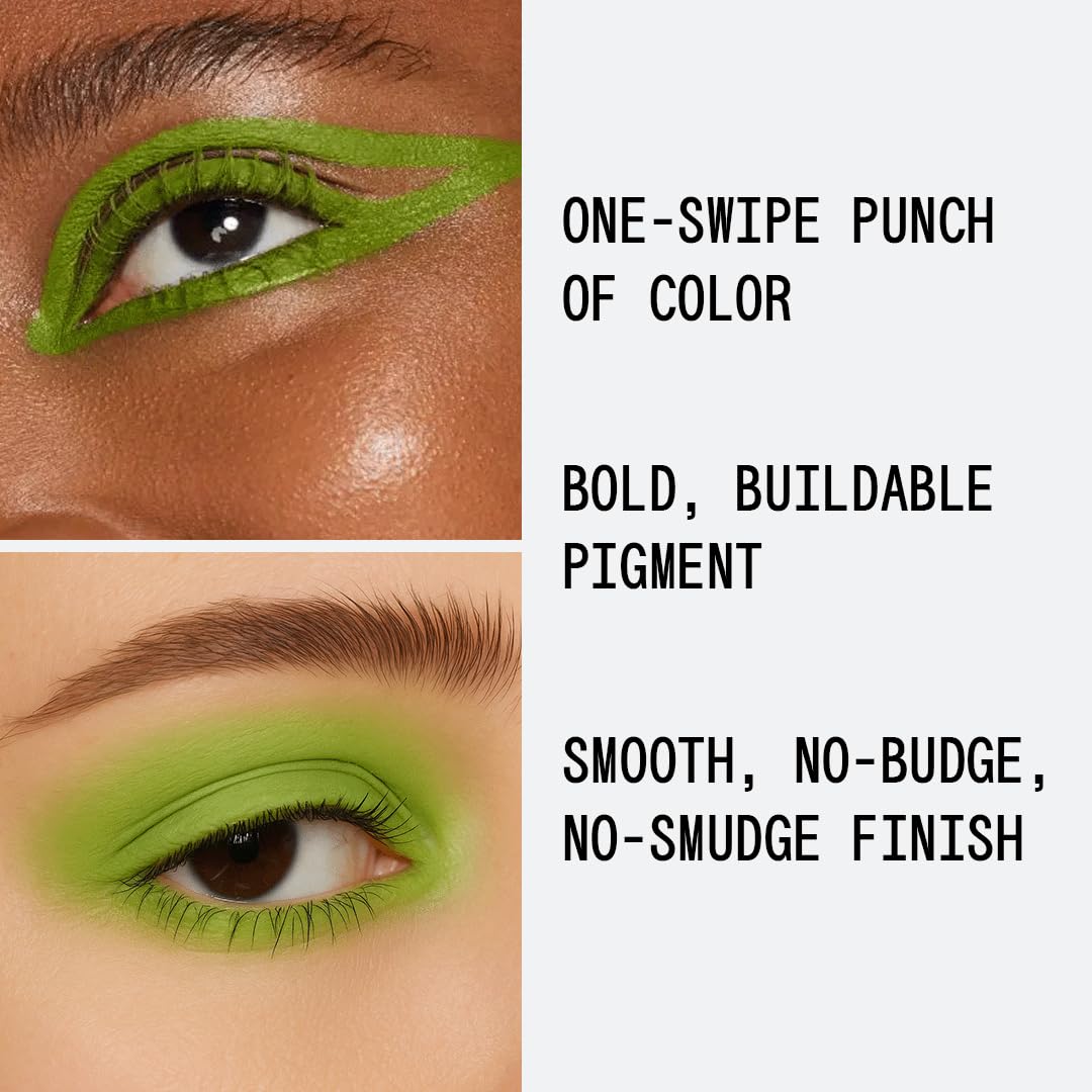 aboutface Vertigo Flowers bright green shade adds vibrant drama to looks