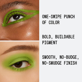 aboutface Vertigo Flowers bright green shade adds vibrant drama to looks