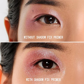 about-face Shadow Fix Eye Primer on eyelid provides a smooth canvas for all shadows.