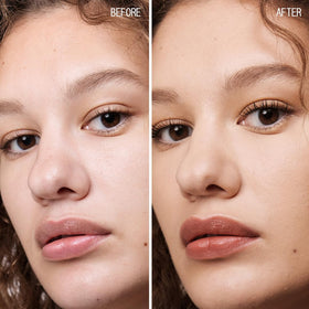 about-face THE PERFORMER olive swatches displaying true olive shade blend into skin.