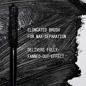 about-face Volumizing Mascara flake-free wear maintains a clean look all day