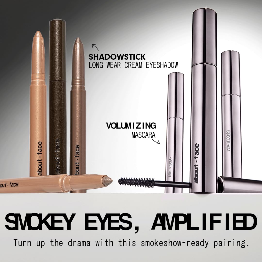 about-face Volumizing Mascara generous 0.43 oz tube for prolonged use
