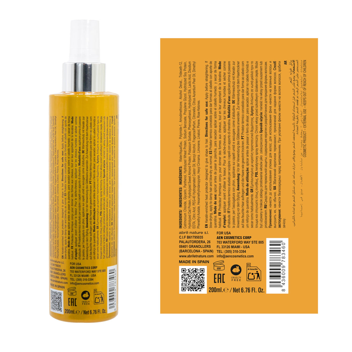 abril et nature Keratin Repair Thermal Protector supports daily heat styling