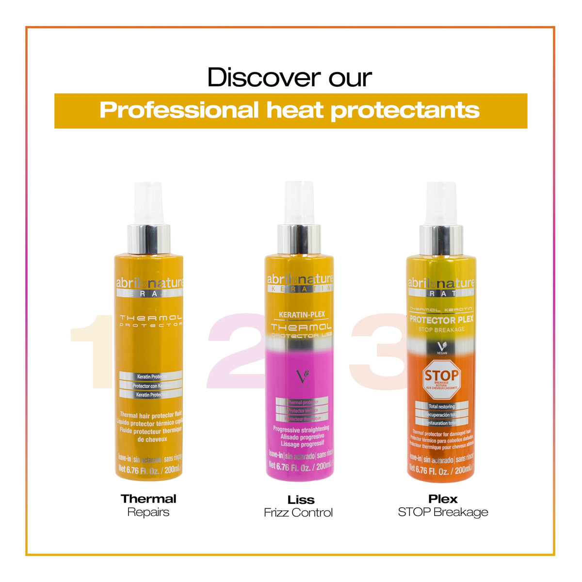 abril et nature Keratin Repair Thermal Protector suitable for natural colour hair