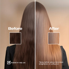 abril et nature Keratin Repair Thermal Protector spray in action for styling