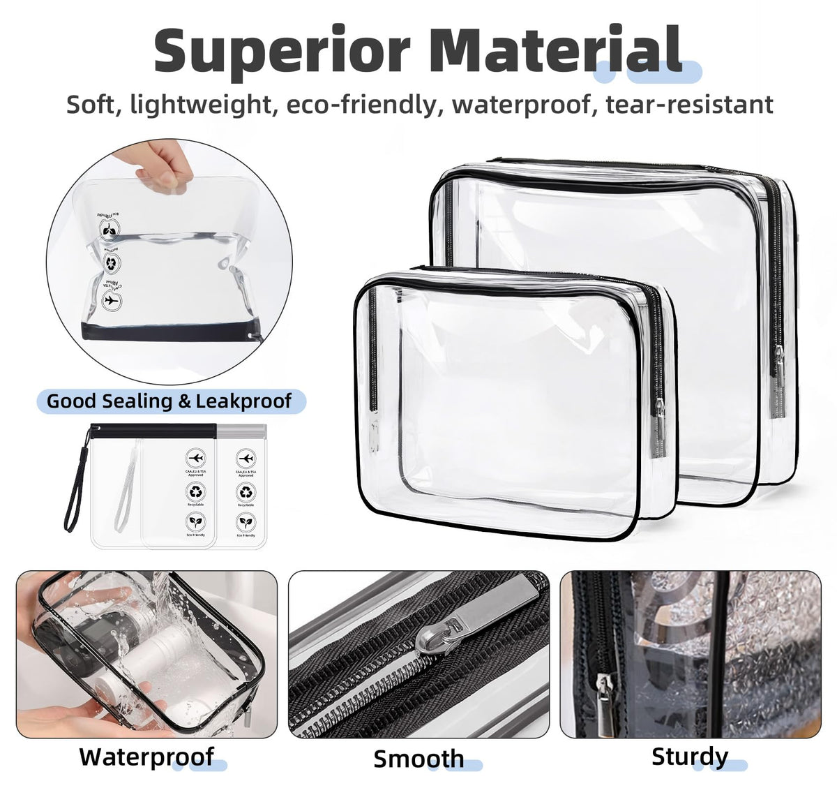 ABSOFINE airport liquid bag black variant for secure liquids