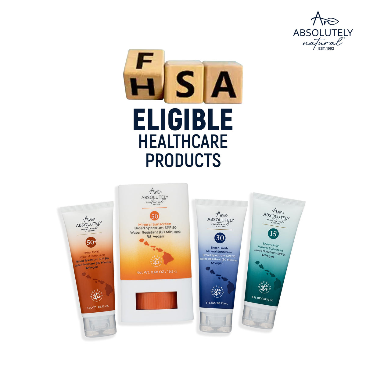 Absolutely Natural family-friendly sunscreen for active outdoor activities.