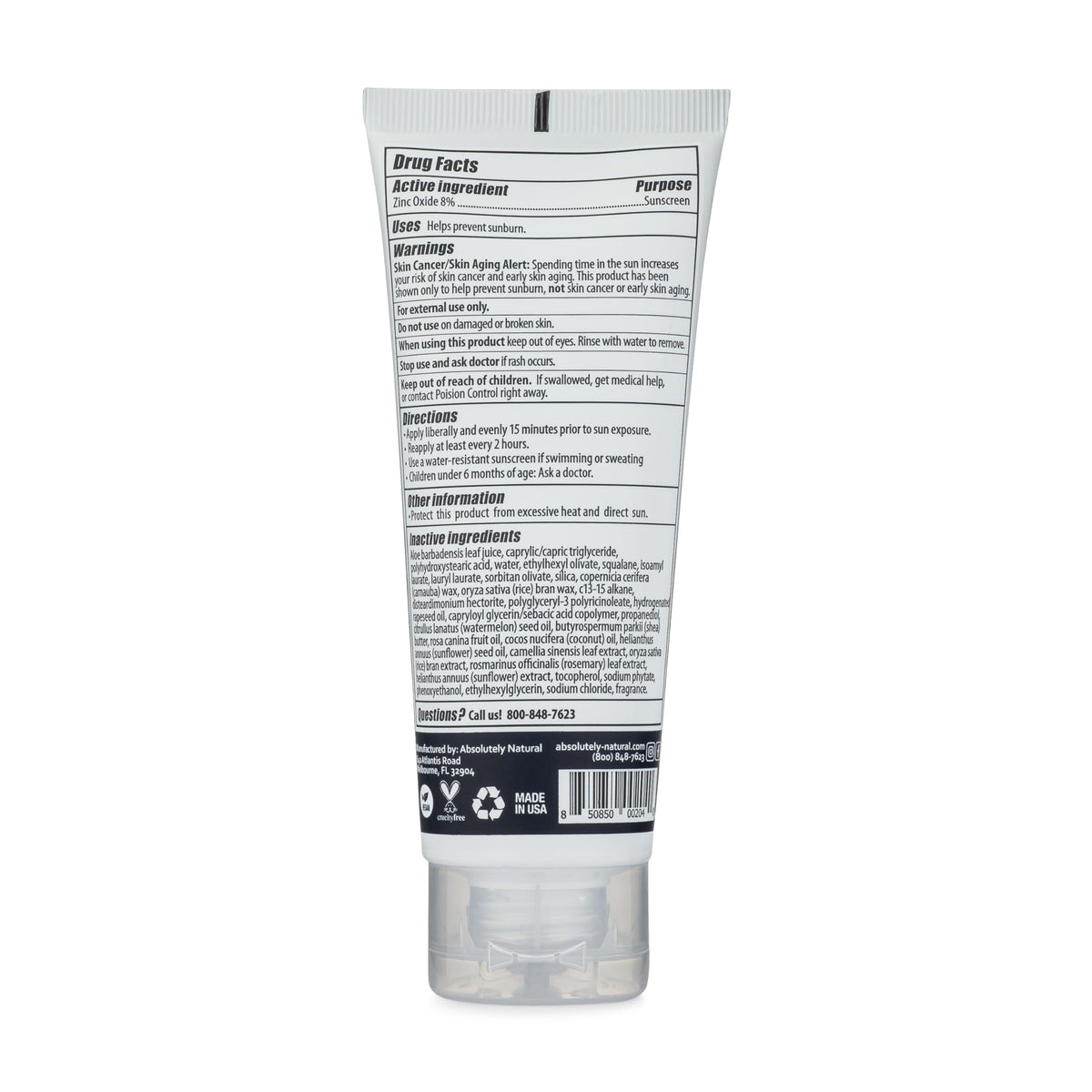 Absolutely Natural 3 oz bottle ready for on-the-go skincare