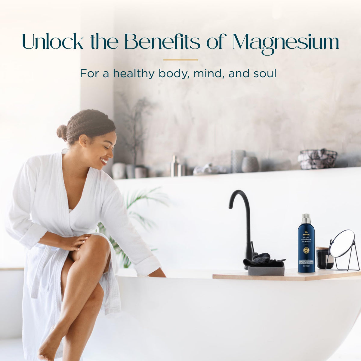 Hydrated skin after a bath with Abundant Natural Health magnesium soak