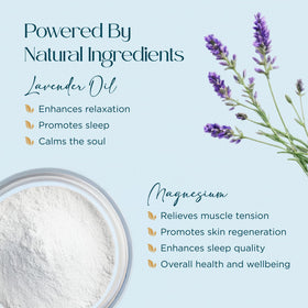 Bath tub scene with Abundant Natural Health Ocean Magnesium Bath Soak in warm water