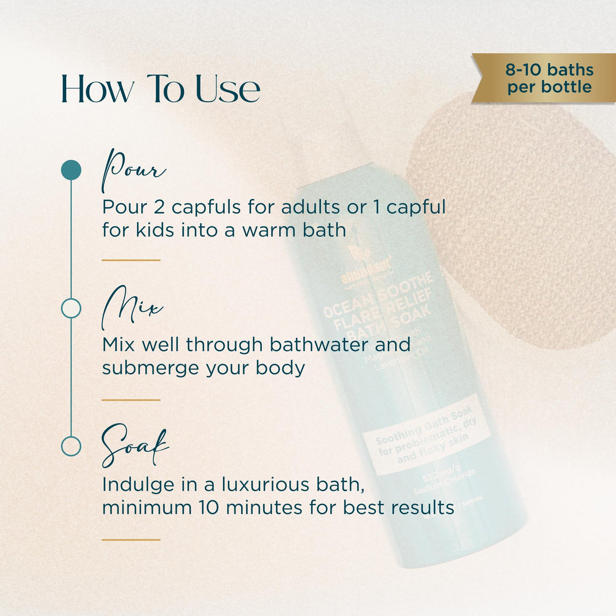 Abundant Natural Health Ocean Soothe ingredients label with ethical sourcing