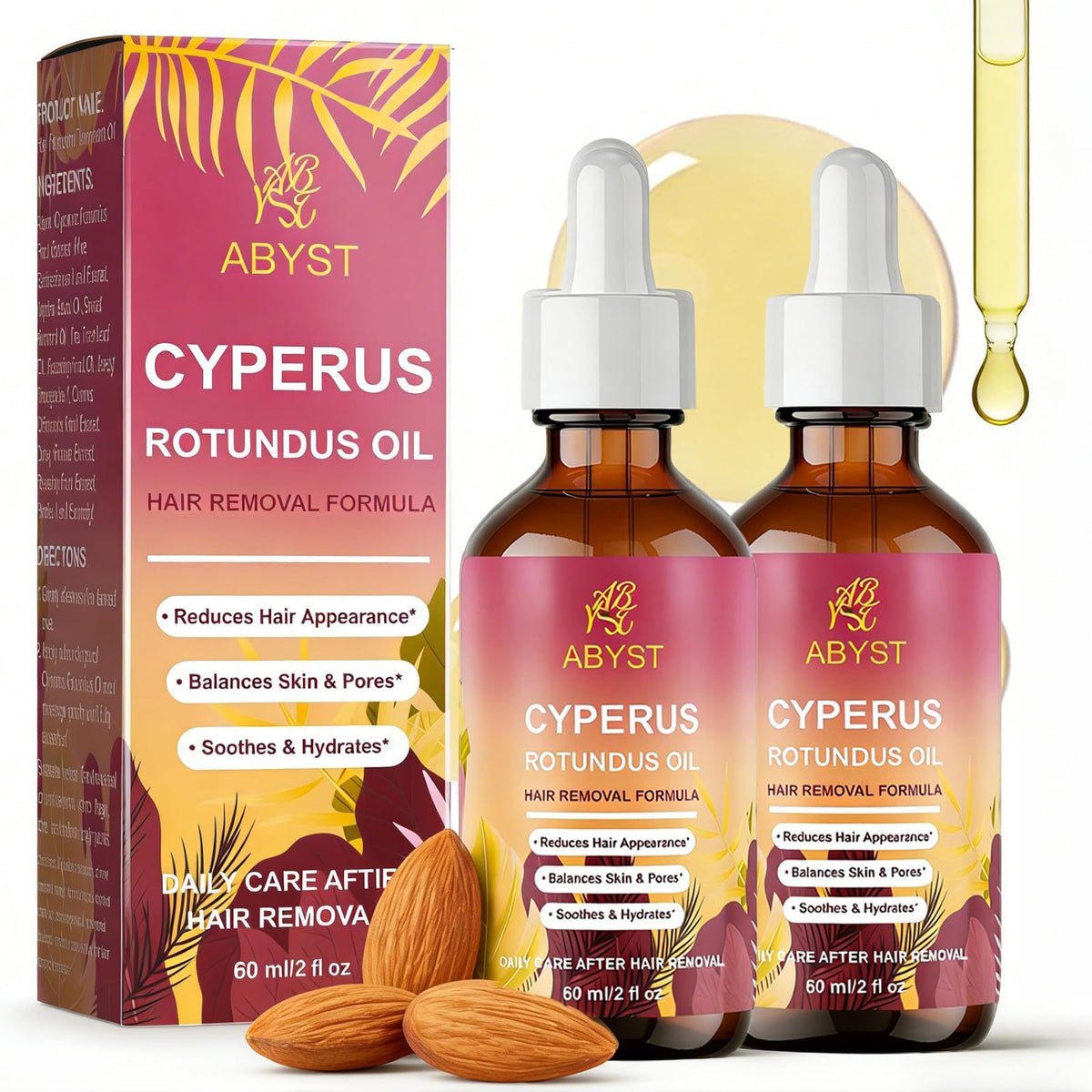 ABYST Pure Cyperus Rotundus Oil bottle ready for post-shaving soothing use.