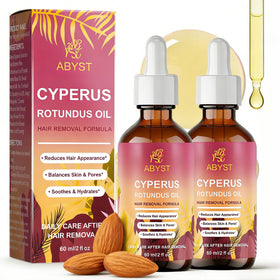 ABYST Pure Cyperus Rotundus Oil bottle ready for post-shaving soothing use.