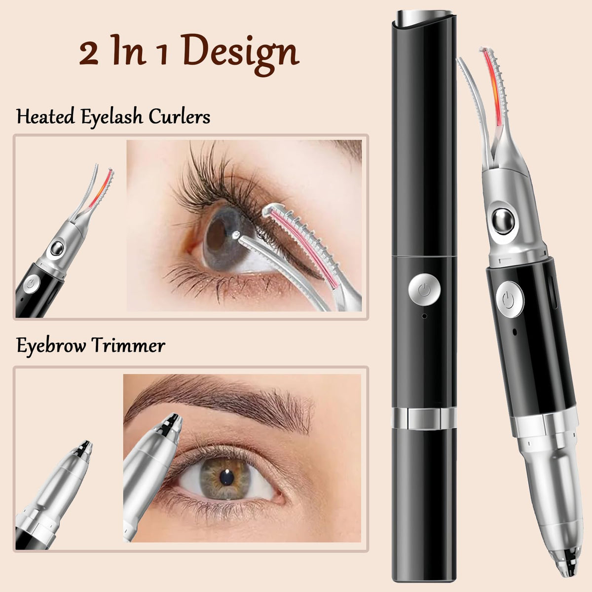 Acavado 2-in-1 design close-up highlighting eyebrow trimming function