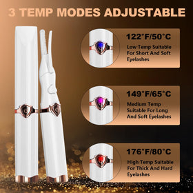 Acavado triple-temperature curler offers blue, purple, and red heat options.