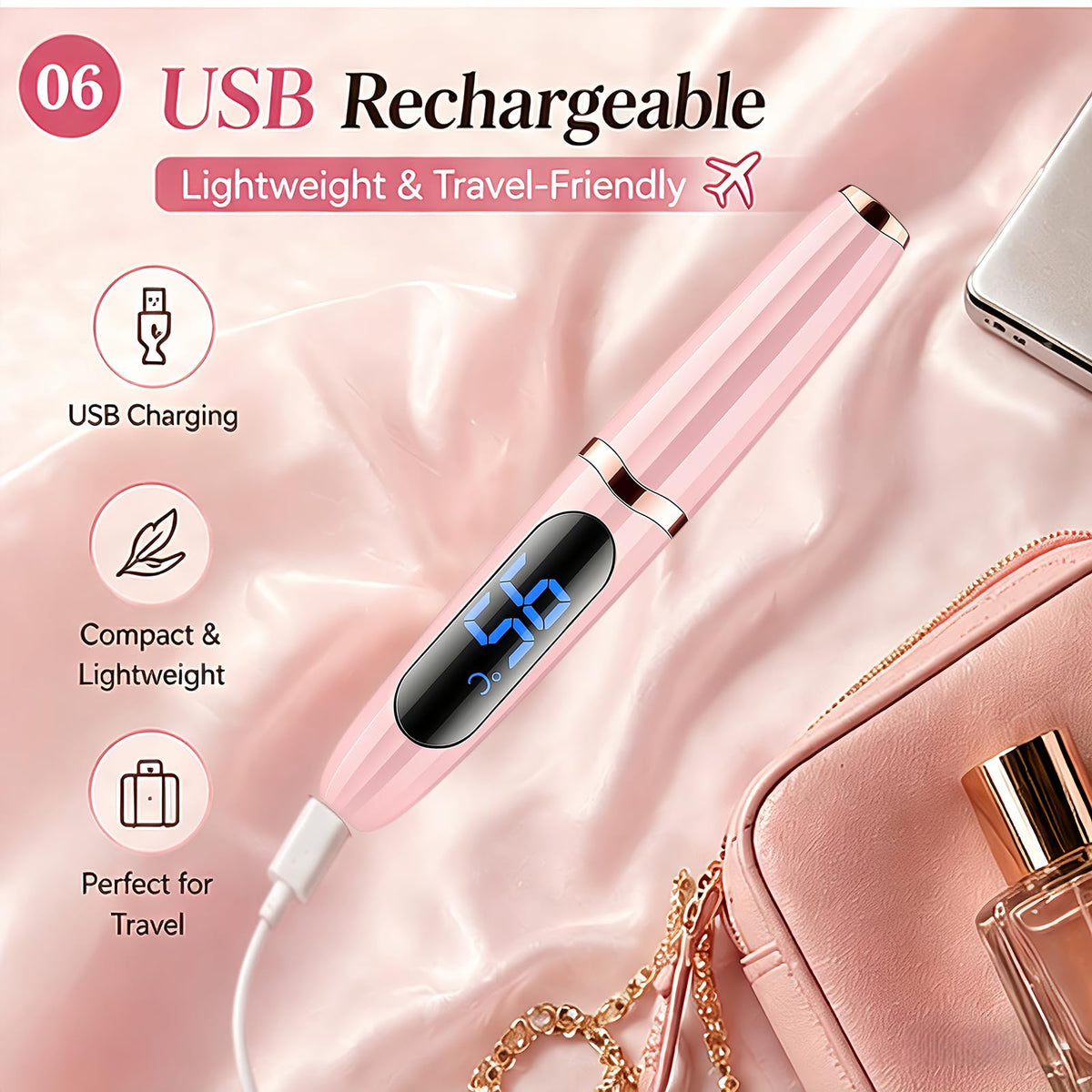 Acavado heated eyelash curler automatically powers off after inactivity.