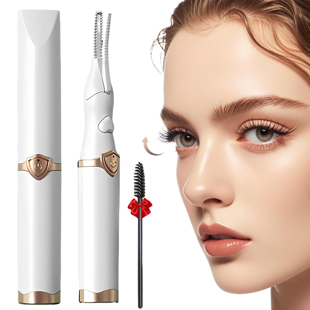 Acavado heated eyelash curler clip-head for precise curling with gentle heat.