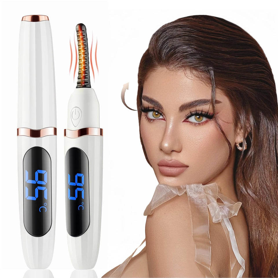 Acavado heated eyelash curler front view for safe curling.
