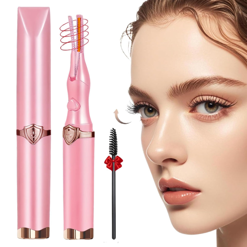 Acavado heated eyelash curler, light pink front view for daily curling.
